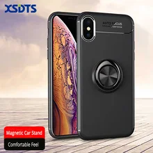 

For iPhone XS Max Phone Case For iPhone 8 7 6 6S Plus Magnetic Suction Bracket Car Phone Stand Case For iphone X XR Armor Cases