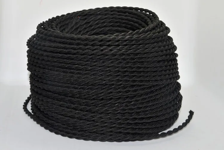 2x0,75 винтажный электрический шнур витой кабель Ретро Плетеный тканевый провод DIY светодиодный подвесной светильник провод винтажный шнур лампы
