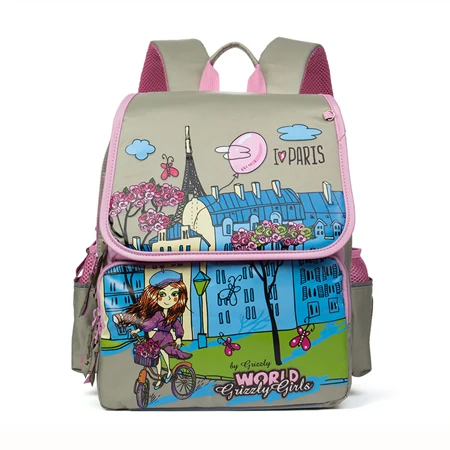 Гризли Мода милый мультфильм детей школьная сумка нейлон водонепроницаемый ортопедические школьные рюкзаки для девочек начальной школы сумки - Цвет: 4