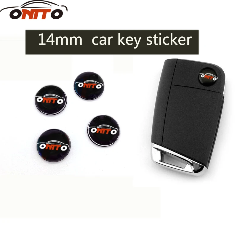 

For DS Nissan Fiat Benz Buick hyundai BMW Lexus Renault Volvo Car key emblem sticker 14mm Car key remote audio sticker
