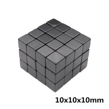 

10x10x10mm Black Epoxy Magnet Strong cubes Block Waterproof Rustproof Friction Fridge Whiteboard Magnetic Screen Bulletin Boards