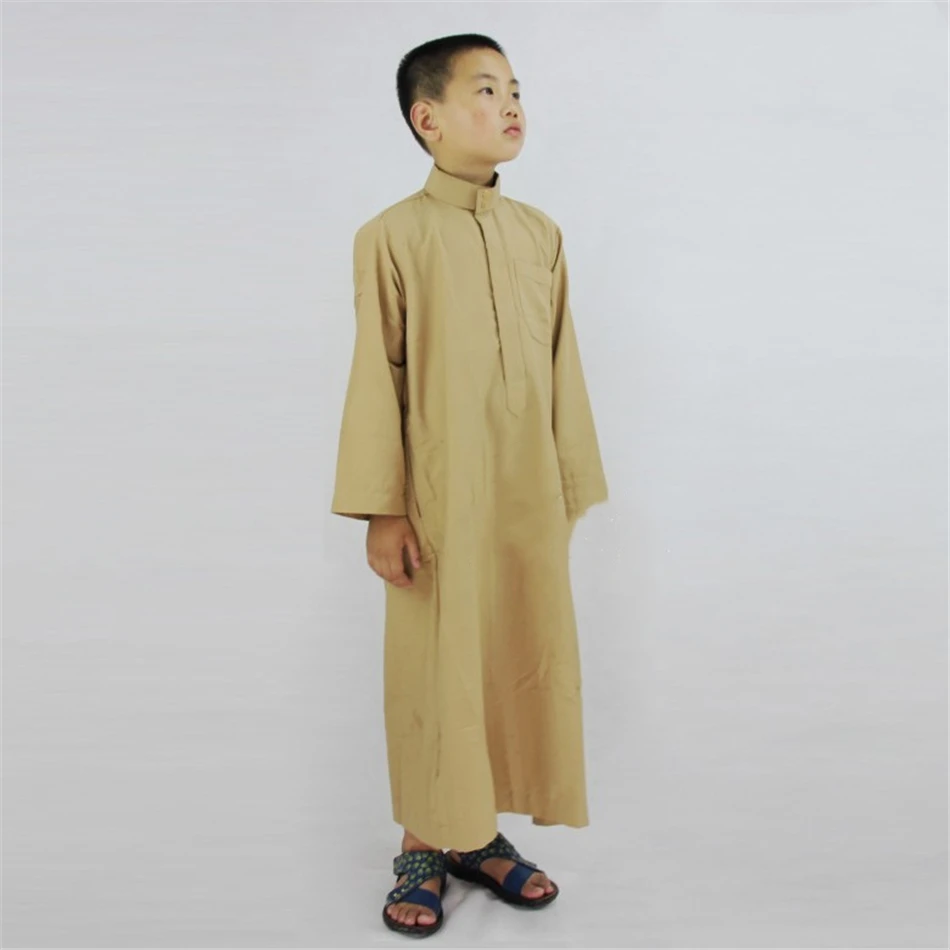 6 видов цветов Abaya Boy Jubba tobe мусульманская одежда для мужчин Арабский Кафтан с