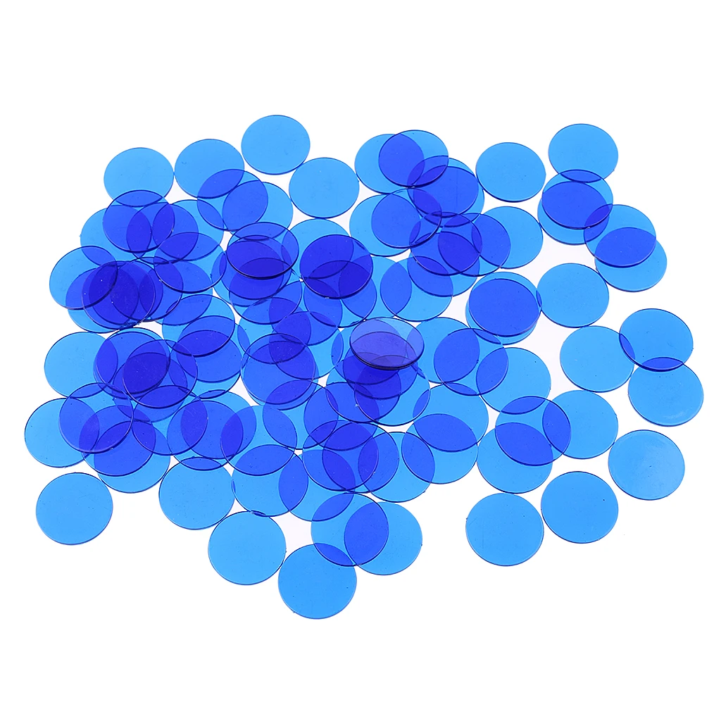 1000 Pcs Plastic Poker Chips Bingo Board Games Markers Tokens Kids Counting Toy Family Club Party Supplies Plastic Bingo Chips