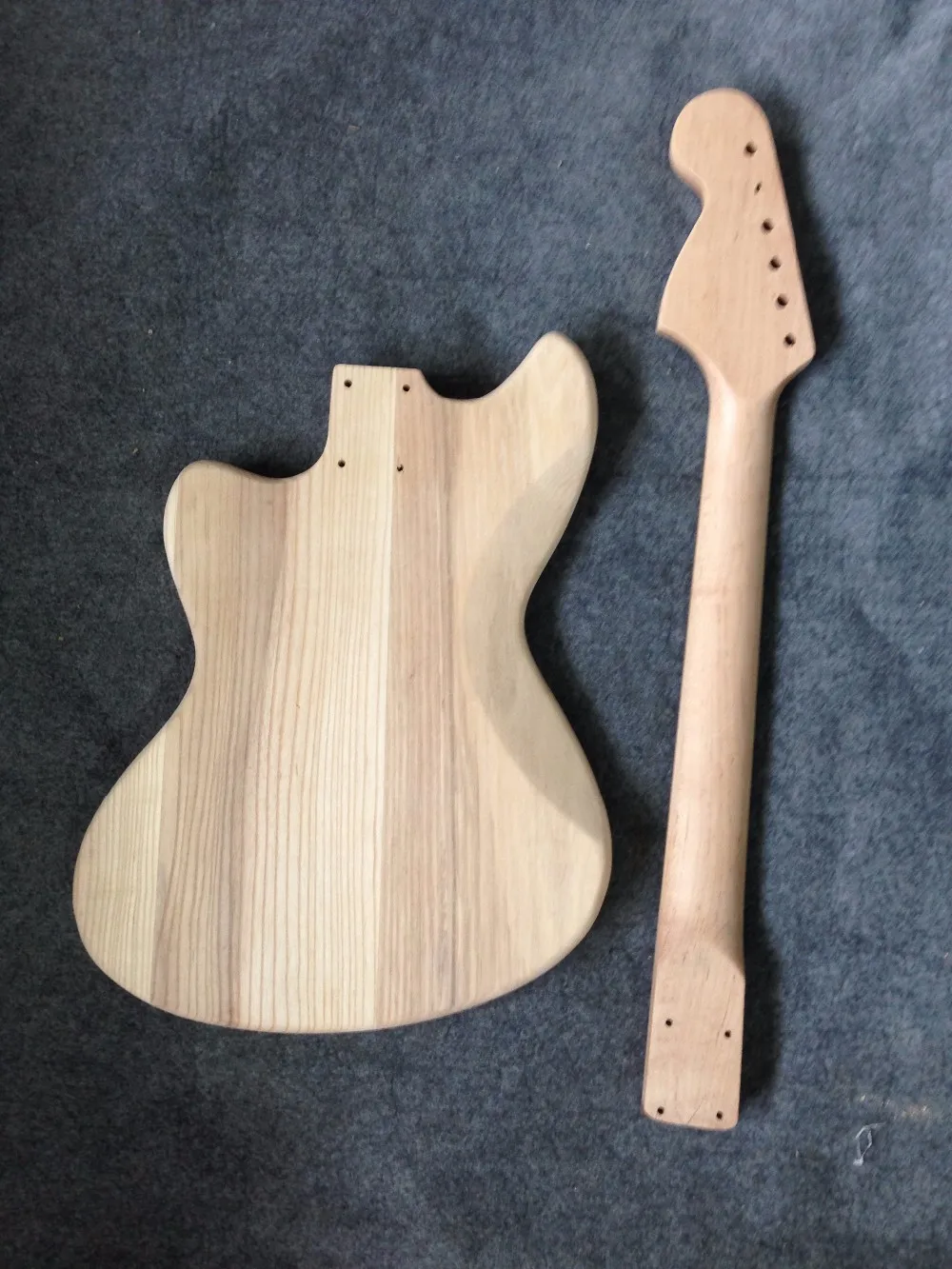 Factory sell ASH body Jaguar guitar kits /unfinished guitar no including parts bighead headstock