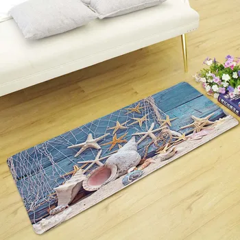 

Beach Scenery Door Mat Living Room Decoration Floor Mat Non-slip Absorbent Kitchen Mats Bath Mat Bedroom Bedside Rug