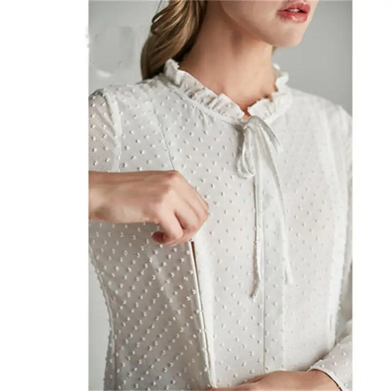 Maternity dress wave cut flower chiffon pregnant women shirt trumpet sleeve pregnant women breastfeeding shirt 2018 autumn new Maternity dress wave cut flower chiffon pregnant women shirt trumpet sleeve pregnant women breastfeeding shirt 2018 autumn new