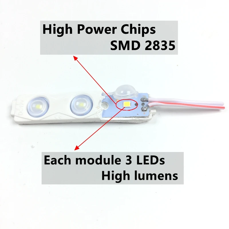 Samsung LED Module 12V SMD 2835 Injection Waterproof 1.2W IP68