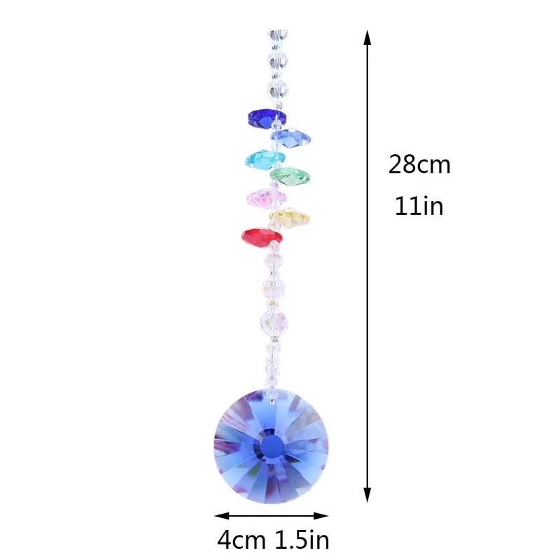 H& D Хрустальная чакра круглый Подсолнечник призмы кулон Висячие Радуга октогон фэншуй Дома Окно висячие украшения