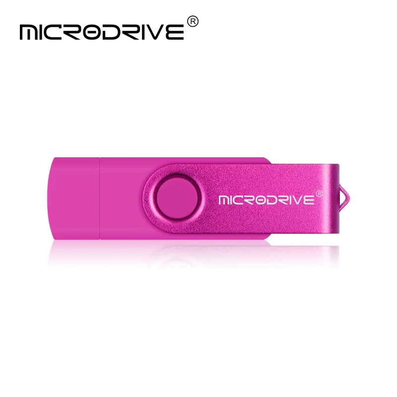 OTG 2 in 1 USB flash drive pendrive 128GB 64GB USB 2.0 Memory stick 32GB 16GB Flash USB Disk 8GB 4GB pen drive for smartphone - Цвет: Pink