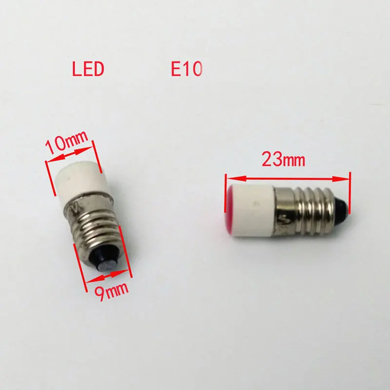 6,3 V светодиодный коллоидная индикаторная лампа небольшой потолочный светильник шарик E10 инструмент переключатель светильник 20 штук