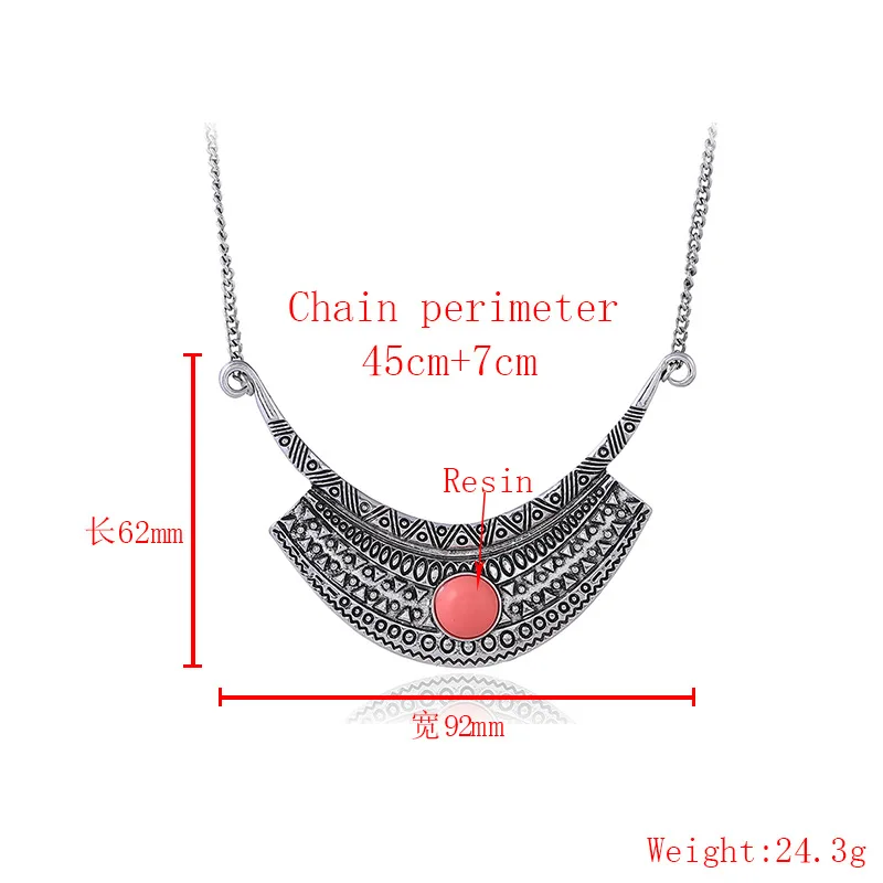 Vintage Tibetan Miao Silver Metal Tassel Bead Chinese Style Charm Original Chokers Necklace Collier Turkish Gypsy Ethnic Jewelry