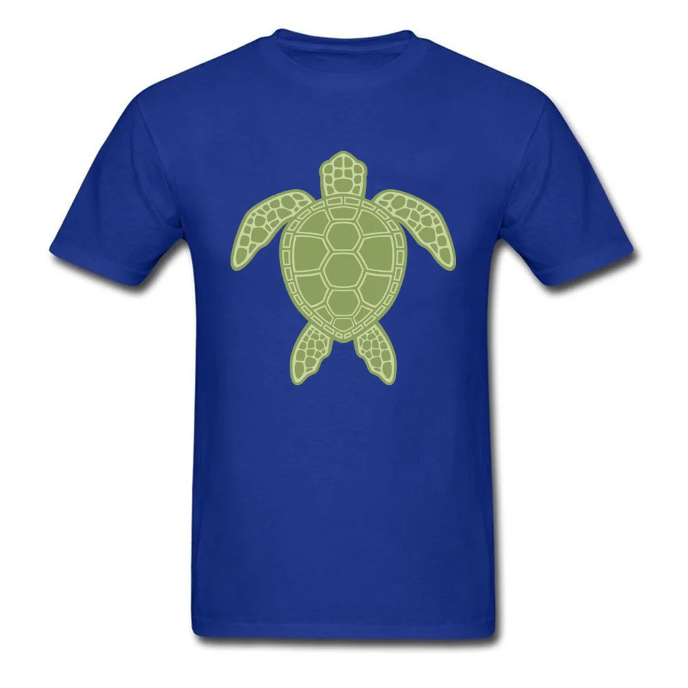 Round Neck Green Sea Turtle 100% Cotton Men T-shirts Funny Short Sleeve Tops & Tees Rife Group T Shirt Free Shipping Green Sea Turtle blue