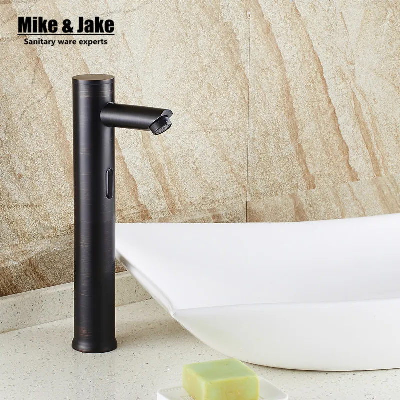 

Sensor black basin mixer bathroom single cold sensor basin faucet water mixer tap thermostatic mixer MJSY048