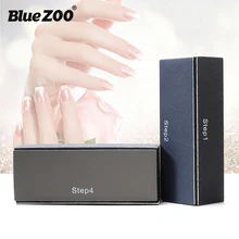 Blue Zoo 4 стороны буферный блок для ногтей Полировка шлифовальных инструментов шероховатая поверхность+ Гладкая поверхность 3D маникюрные пилочки для ногтей BZ117