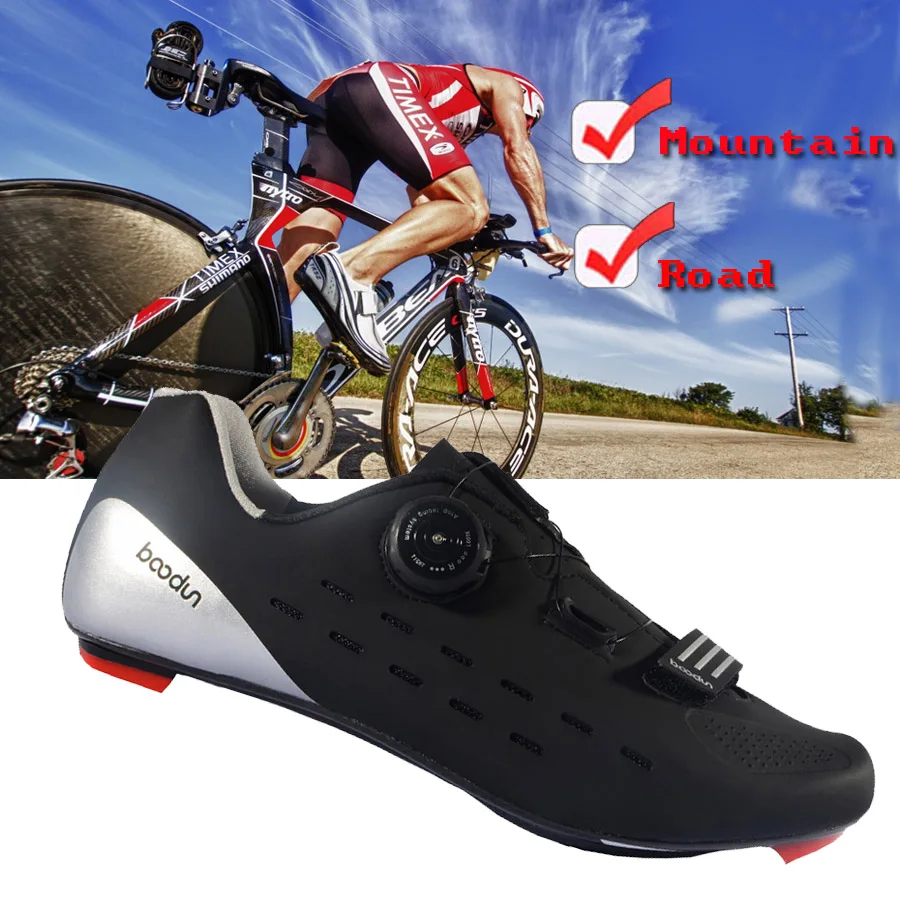 Boodun Racing Men MTB Mountain Bike Shoes Bicycle Cycling Shoes Self Locking Nylon Fibreglass