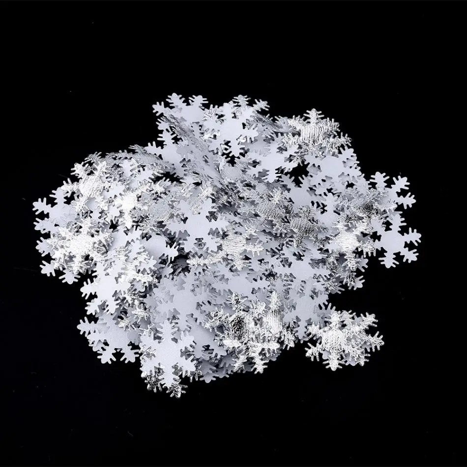 500 шт рождественские символические белые конфетти в форме снежинок вечерние украшения 1525 мм