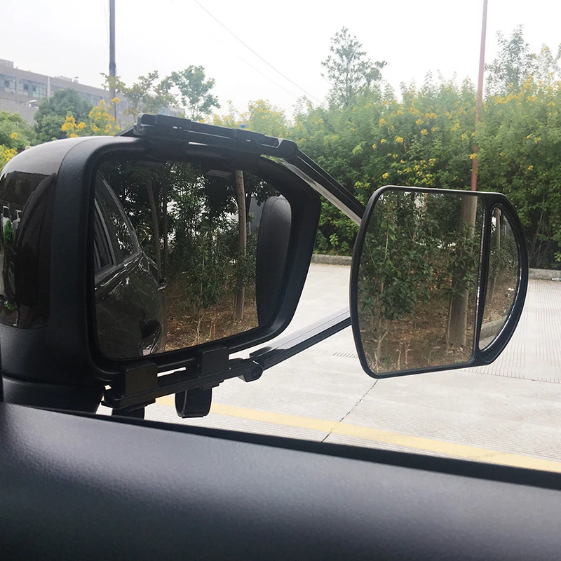 

Universal Trailer Towing Dual Mirror Universal Clip-on Trailer Wing Mirror Extension Towing Mirror Glass for Car Caravan Trailer