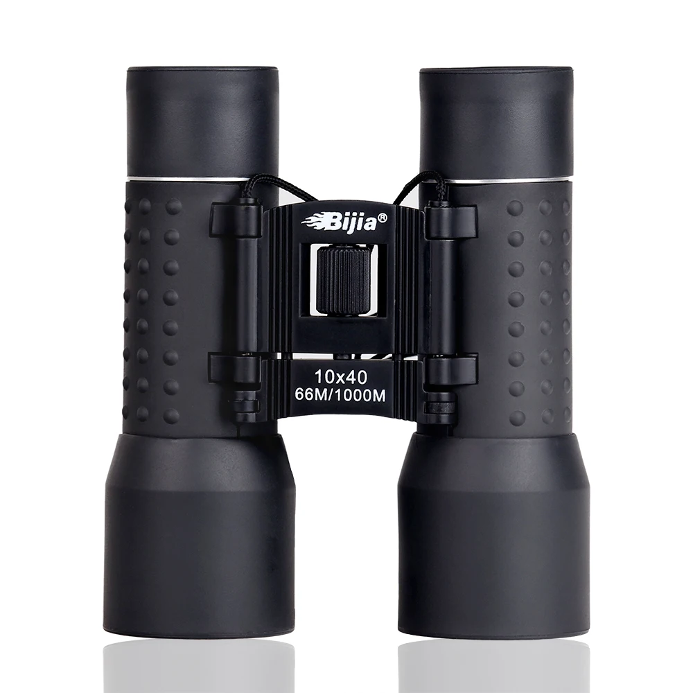 BIJIA 10x40 قوية للطي مناظير واسعة زاوية عدسة بصرية تلسكوب مشهد الصيد مراقبة الطيور مع حمل الحبل