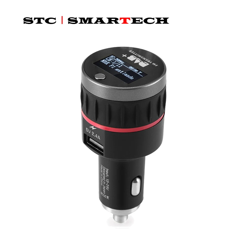

SMARTECH Car DAB+ Radio Receiver Tuner with FM Transmitter Car DAB Plus Support 2.4A Output USB Charger For Nissan VW TOYOTA BMW