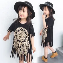 2017 Newborn New Baby Girl Clothes Kids Toddler Summer Cotton Short Sleeve Tassel Top Shirts Jersey Fashion Blouse Tops Clothes