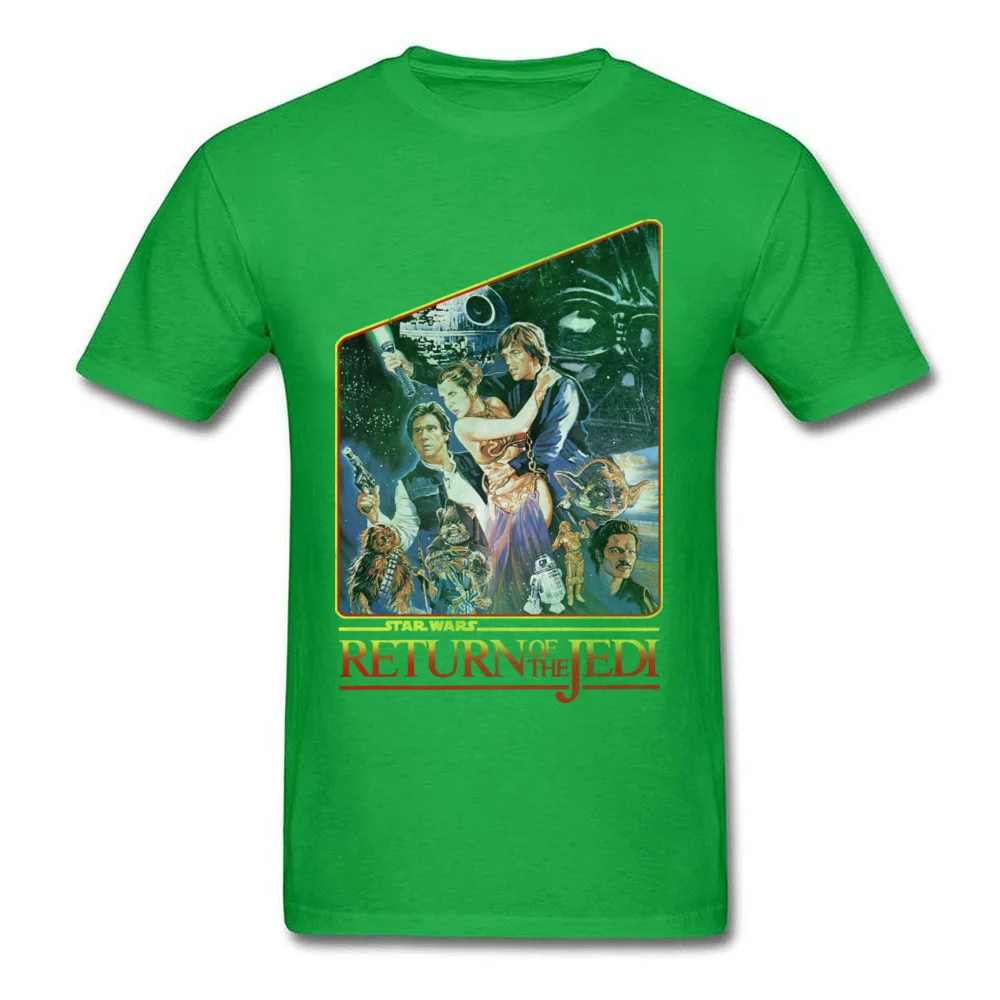 Star Wars Episode VI T Shirt Men Tshirt 80s T-shirt Classic Comics Clothing Retro Movie Tops Graphic Tees No Fade Plus Size - Цвет: Зеленый