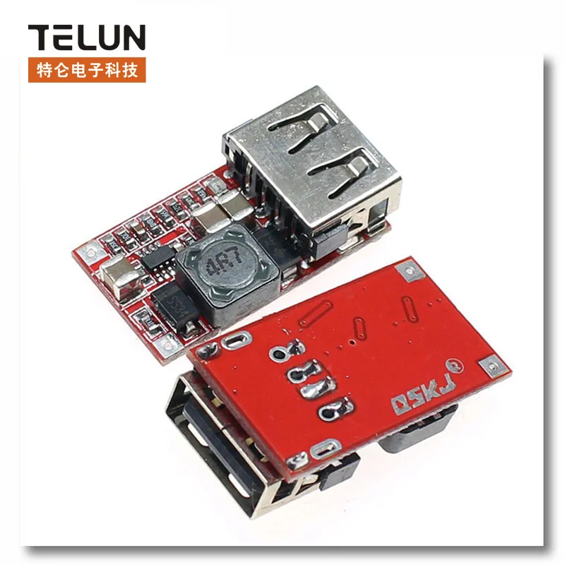 

2pcs DC6-24V to DC5V 3A high efficiency buck regulated power module can charge for mobile phones or tablet computers.