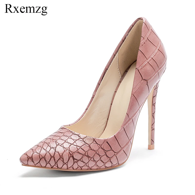 

Rxemzg newest shoes woman high heels women pumps stilettos shoes for women sexy high heels 12cm PU leather wedding party shoes