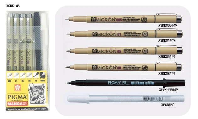 Japan SAKURA MICRON Black Fine Point Pen Waterproof and Lightfast Special  for Art Drawing - AliExpress