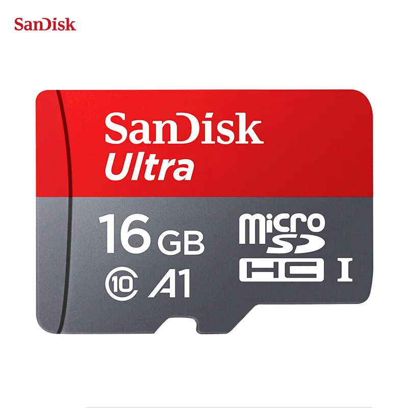 16GB A1 Оригинальная карта Micro SD SanDisk 64 Гб 100 МБ/с./с 16 ГБ 32 ГБ 128 ГБ 256 ГБ 200 ГБ 400 Гб U1 класс 10 карта памяти microsd Flash TF карта - Емкость: 16GB A1