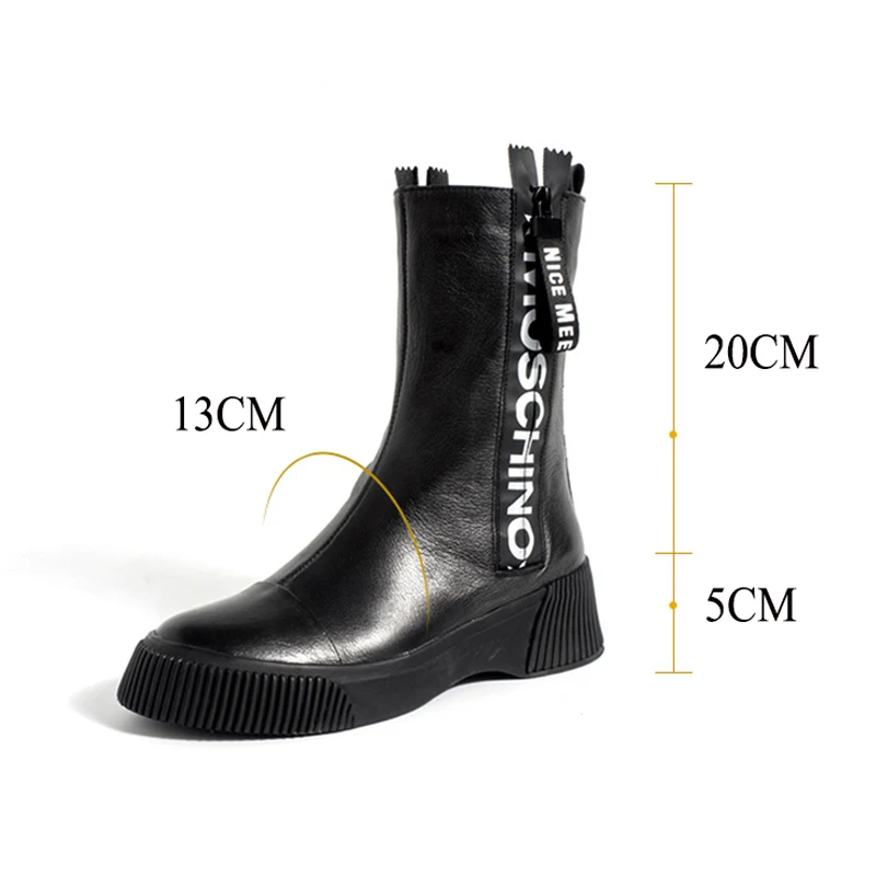 Cuir Véritable Glissement Noir Sur Martin Bota Hiver Pour Femmes Cheville Dames Ugi Chaussures 2018 En Bottes Feminina Lettre De qPxIXBwC