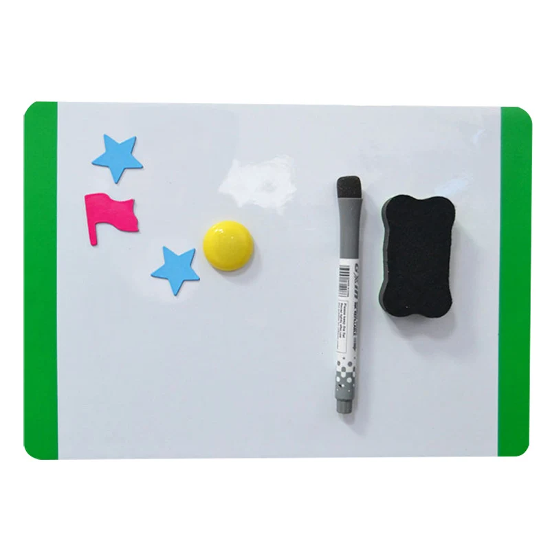 High Magnetic Board Whiteboard A4 21x30cm PVC Gift For Drawing Message Fridge Refrigerator UEJ - Цвет: Wide edge