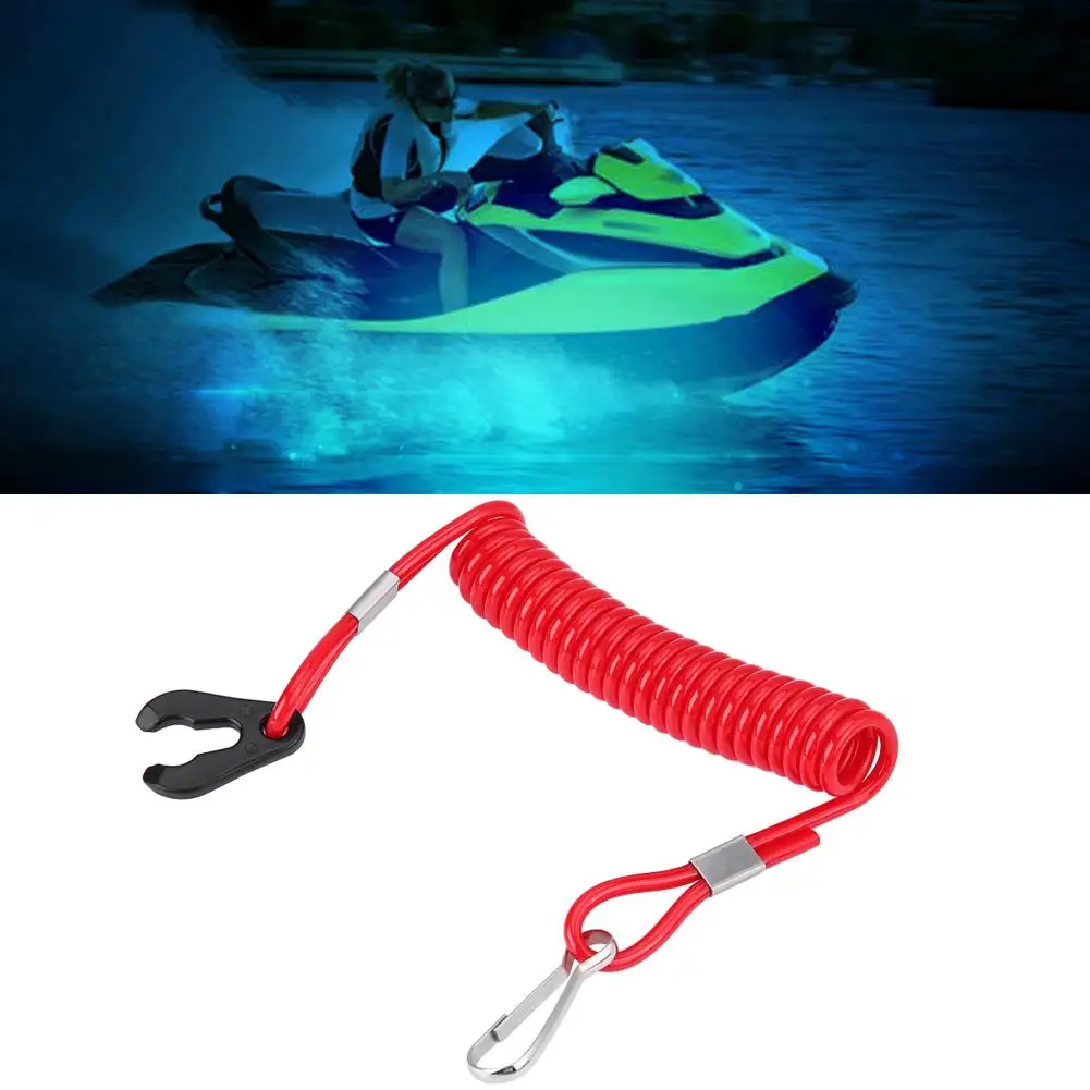 Safety Boat Motor Outboard Engine Ignition Emergency Kill Stop Switch Key Lanyard Rope Clip for Yamaha All Series Lanyard Rope Clip Hook