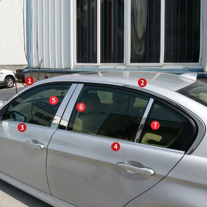 

Window automobile upgraded car styling sticker strip decoration modification 05 06 07 08 09 10 11 12 FOR BMW 3 series