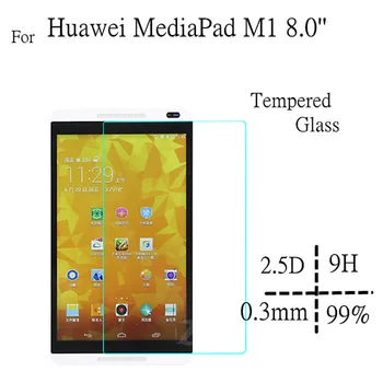 

Tempered Glass HD For S8-301W MediaPad M1 Screen Protectors For Huawei Mediapad M1 8.0 inch Tablet Tempered Screen Guard Film 9H