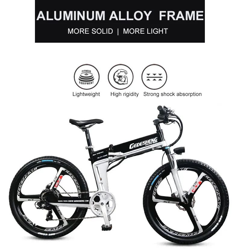 Sale 26 Electric bicycle 48v hidden lithium battery 400W MTB ebike high speed motor ABS brake Fold Electric mountain bike transporta 5 Sale 26 Electric bicycle 48v hidden lithium battery 400W MTB ebike high speed motor ABS brake Fold Electric mountain bike transporta 5