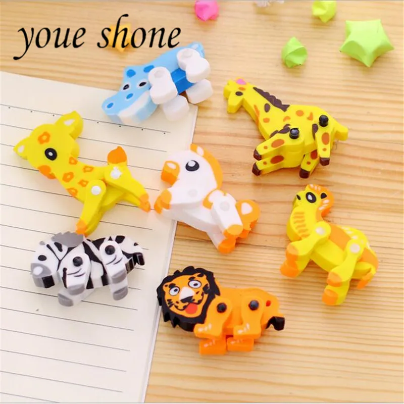 

Youe Shone 1pcs Cartoon Animal Rubber Eraser Student Eraser Student Prize Learning Stationery For School Office Suppiles