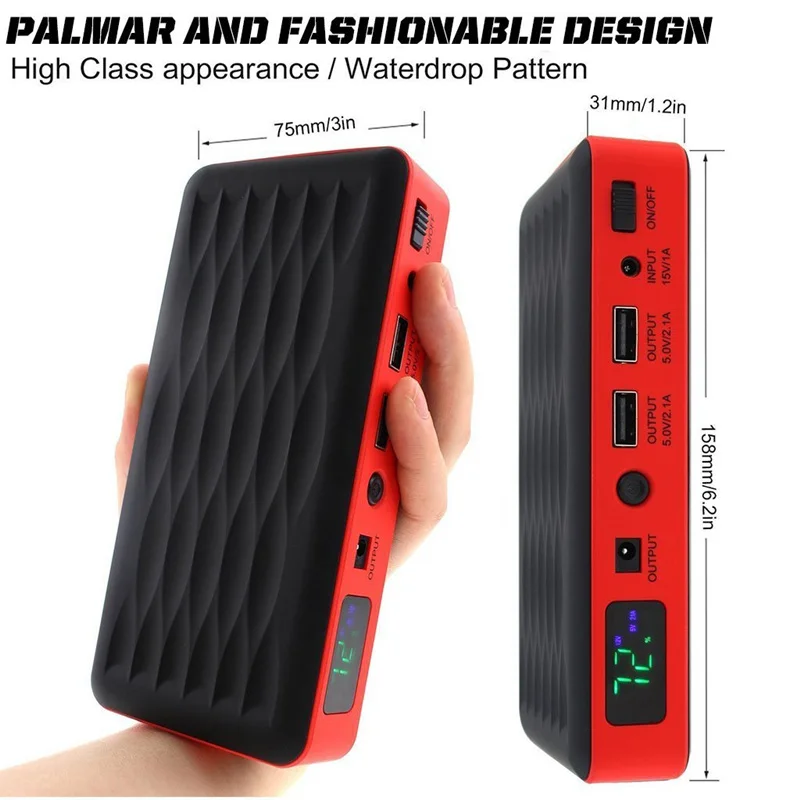  New Minute Power 600A Peak 18000mAh 12V Portable Car Battery Jump Starter Emergency Booster Charger