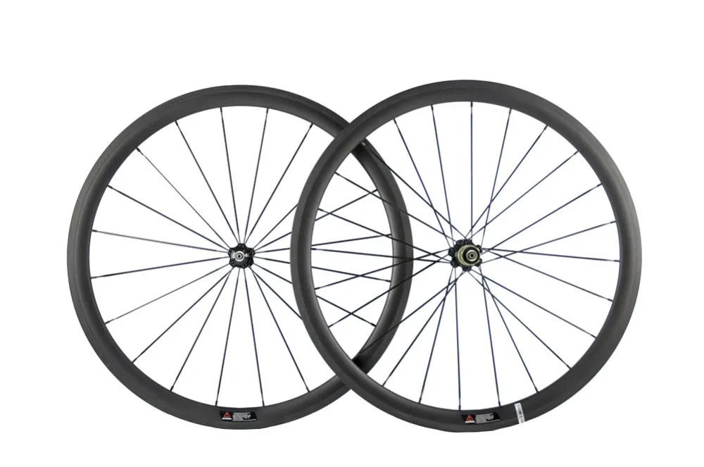Excellent 38mm carbon wheelset full carbon bicycle wheels 700C clincher wheel ceramic hub 0
