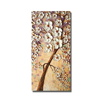 

Beautiful Knife Flower Oil Painting for Home Decor Modern Canvas Art Hand painted Decorative Wall Painting No Framed