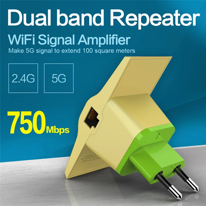 

New Wireless Wifi Router 802.11ac 50Mbps WiFi Repeater Dual Band 2.4GHz/5GHz Signal Amplifier Plug