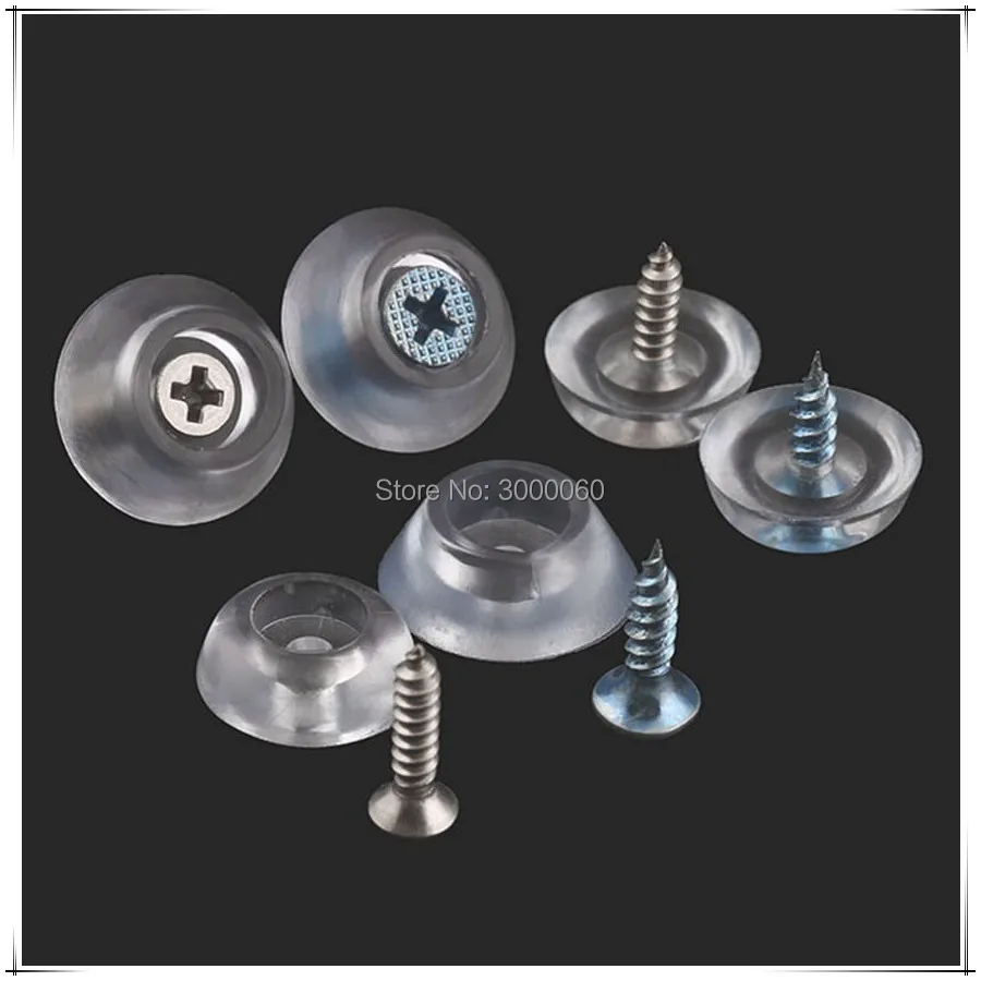 20mm Diameter Transparent Silicone Pad Anti slip Washer With M3.5x16mm