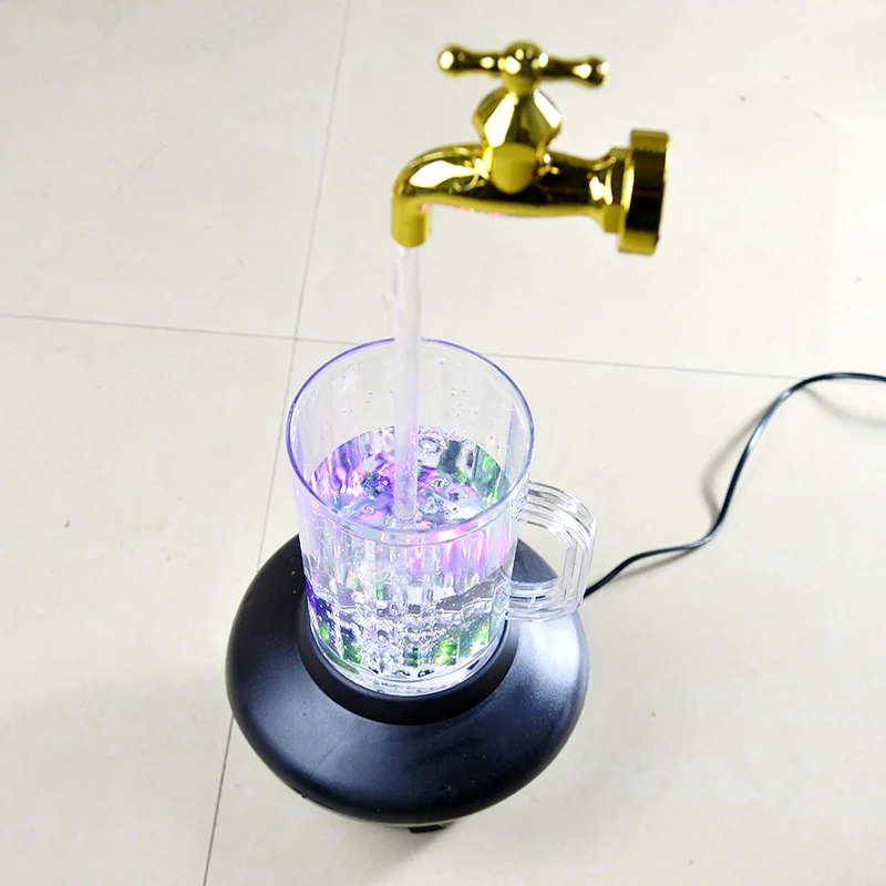 

led Magic Suspended Faucet Cup Night Light luminary Flashing Colorful Hanging Magic Props Mall Drainage Decoration lamp