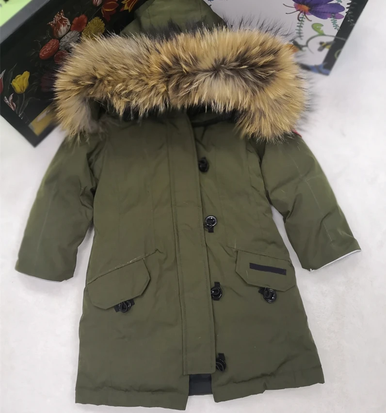 

Boys Down Coat&outwear Children Winter Jacket&coat Boy Military Green WindProof Ski Suit Warm Hooded Kids Waterproof Clothes