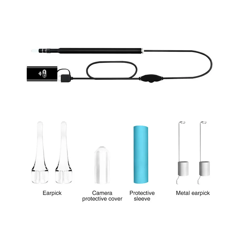 5.5MM Endoscope Camera Flexible IP67 Waterproof Soft Cable Inspection 6 LED Light USB Endoscope Borescope Endoscope For Phone (2)