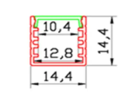 Free shipping LED strip aluminum channel led aluminum profile housing for smd2835 strip light