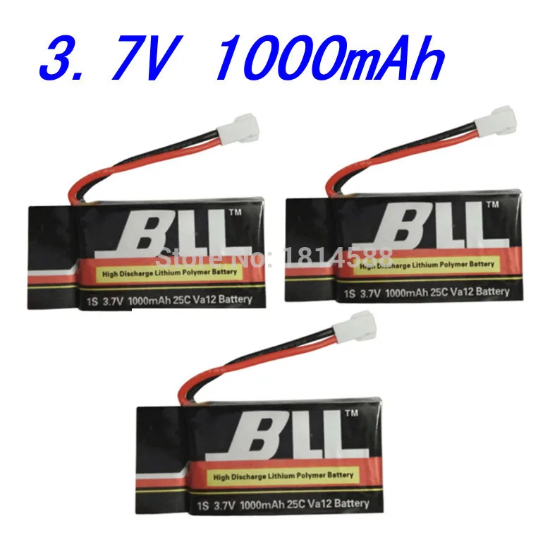 3PCS Syma X5SW X5SC X5S Spare Part 3 7V 1000Mah 25C Va32 Upgraded Lipo font b
