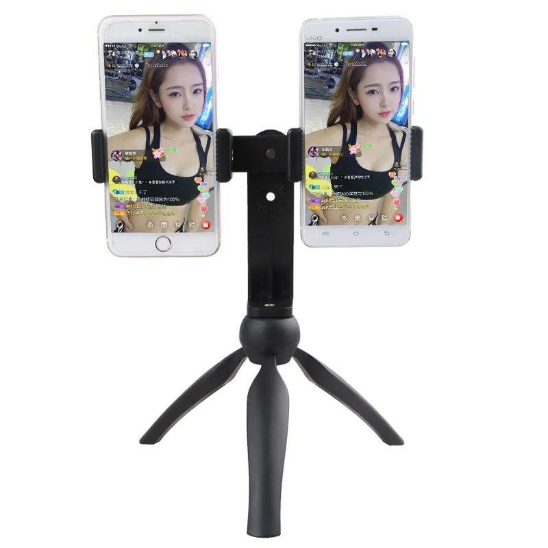 

Portable Mini Tripod with Dual-position Bracket Phone Holder Stand Support Tripod for Iphone Xiaomi Phones Video Bloggers