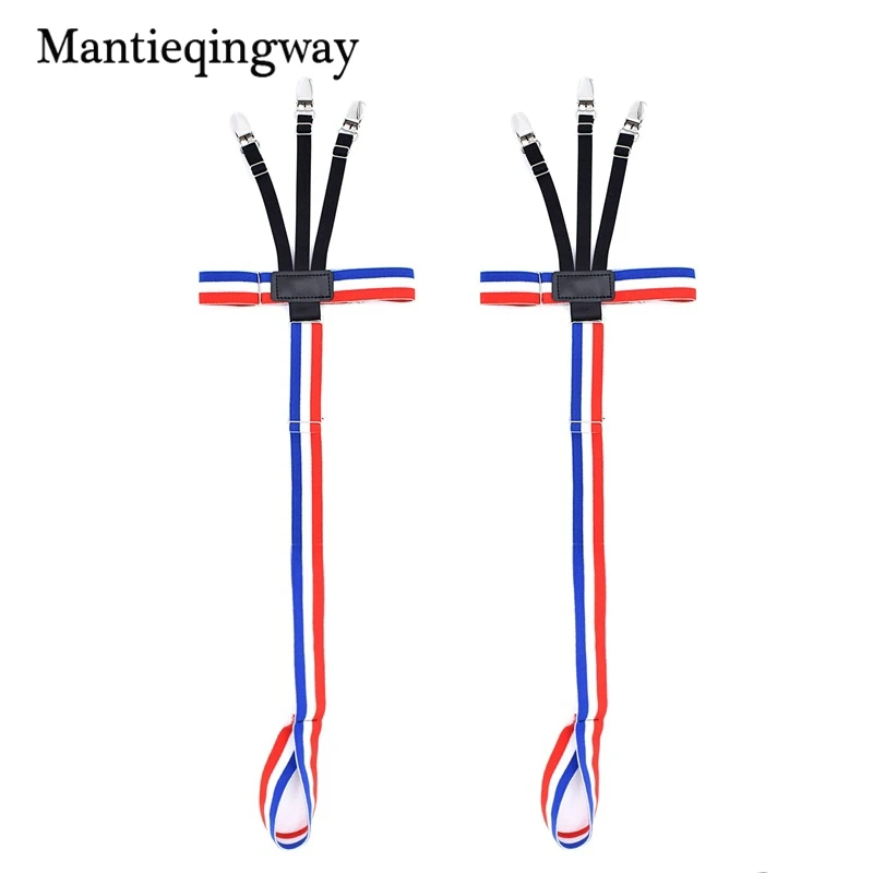 Mantieqingway Мужская рубашка остается подвязки ремни Регулируемый эластичный носок подтяжки для мужские Бизнес ноги рубашка с подвязками Ремни