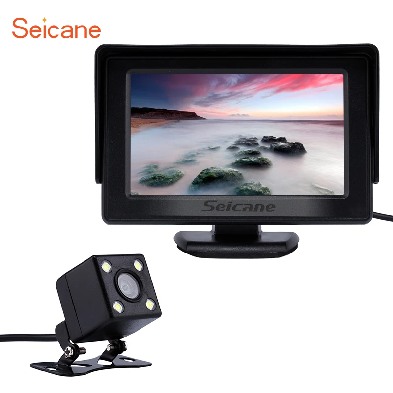 Seicane Monitor Digital HD De 4 3 Pulgadas Con C mara De Visi n Trasera 