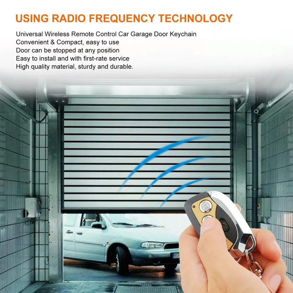 

10PCS Multifunctional 4 Buttons 433MHz Wireless Remote Control Universal Cloning Car Gate Garage Door Key Auto Keychain Switch